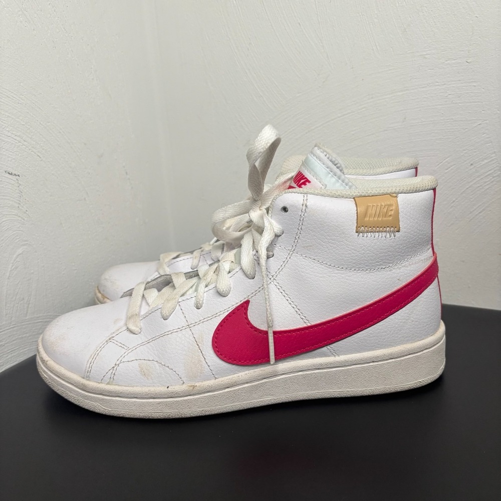 Nike Court Royale 2 Mid Women's Size 8.5 White Pink High Top Sneakers CT1725-104
